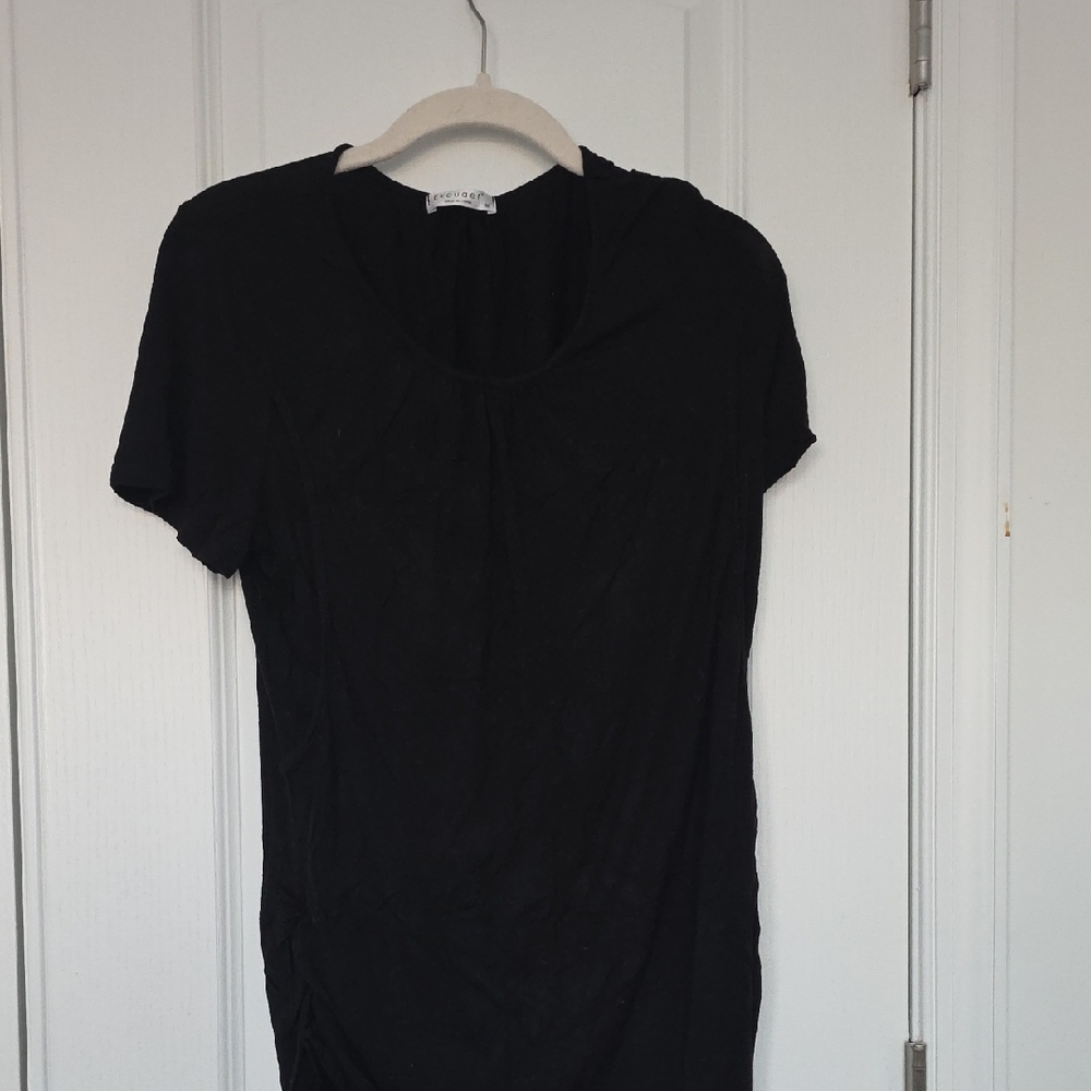 Elegant Black Short Sleeve Women's Top